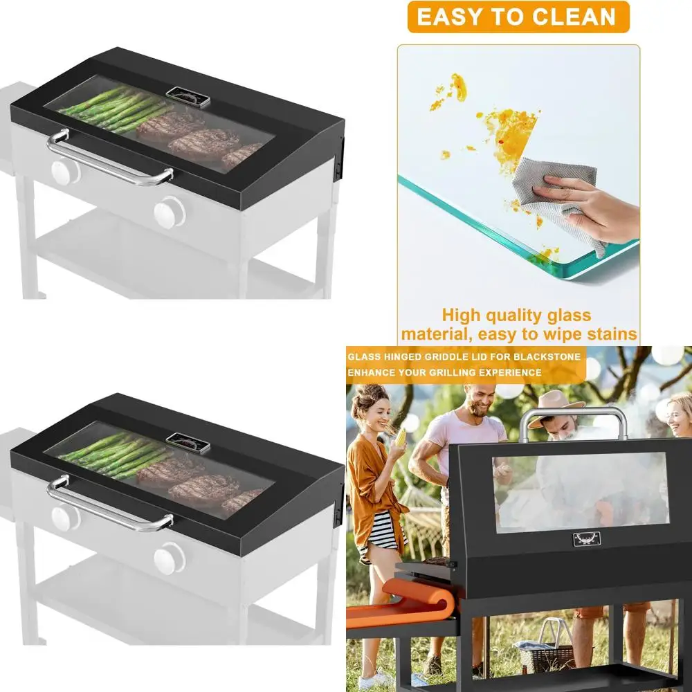 

Clear View Hinged Lid for Blackstone 28 Heavy Duty Griddle Accessories, Fits Models 1517, 1853, 1605, 1839, 1856