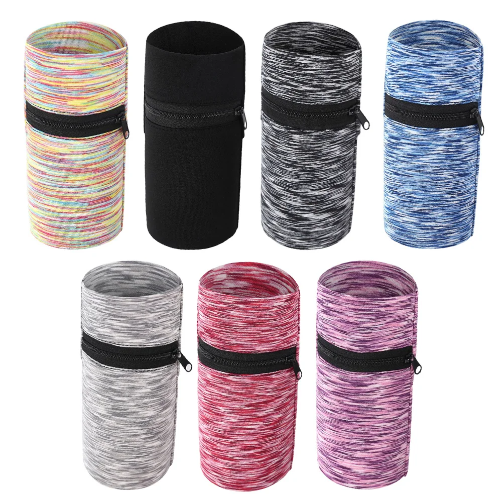 

7 Pieces Wrist Wallet for Women Men, High Elasticity Running Wrist Pouch with Zipper, Perfect for Travel, Hiking & Gym