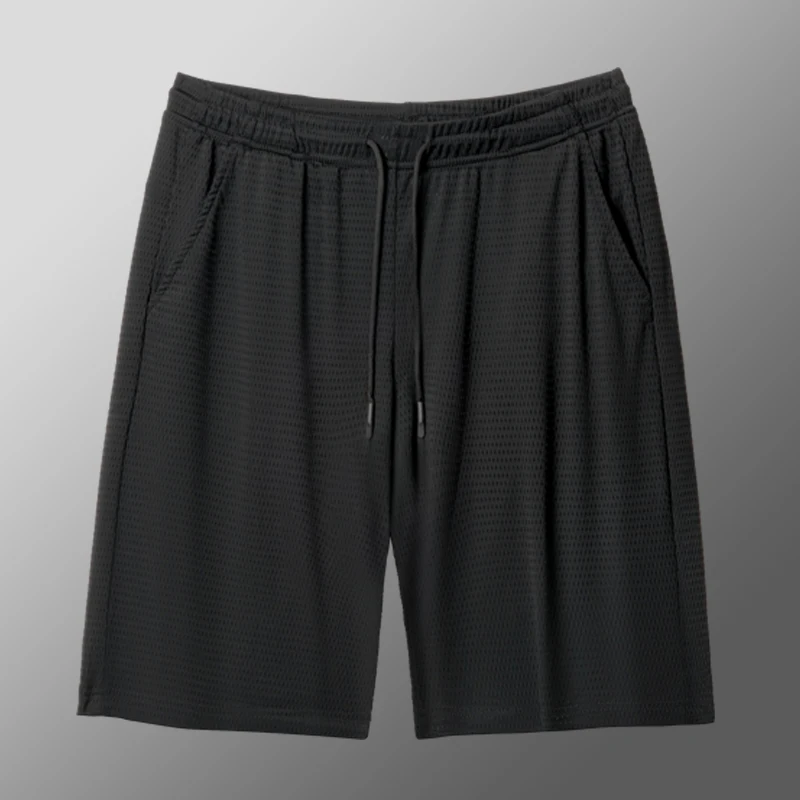 

Ice Silk Me Men's Summer Thin Nine-Five Casual Sports Loose plus Size Straight Leg Qui Dry orts Zipper Decoration ket