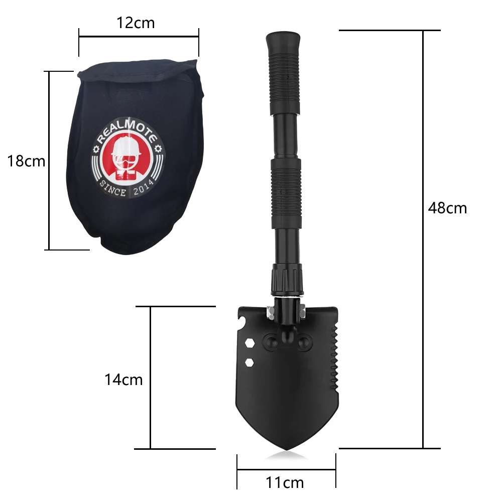 Wielofunkcyjna łopata ogrodowa Motyka Składana łopata kempingowa Przenośny zestaw narzędzi do odchwaszczania