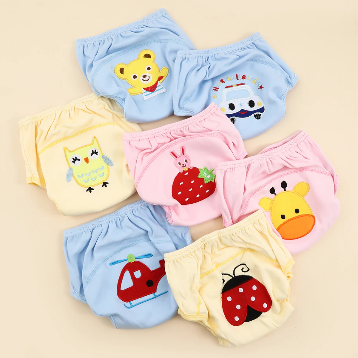 Baby Cotton Training Pants Panties Waterproof Cloth Diapers Reusable Toolder Nappies Diaper Baby Underwear