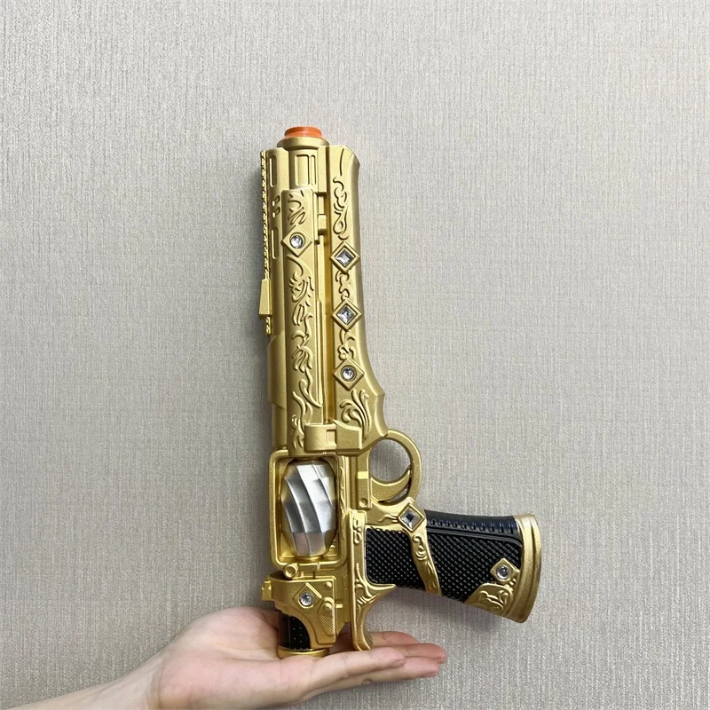 PUBG 무기 1:1 골든 스타 건 리볼버 게임 코스프레 총 소품 할로윈 역할 놀이 선물 안전한 PU 고무