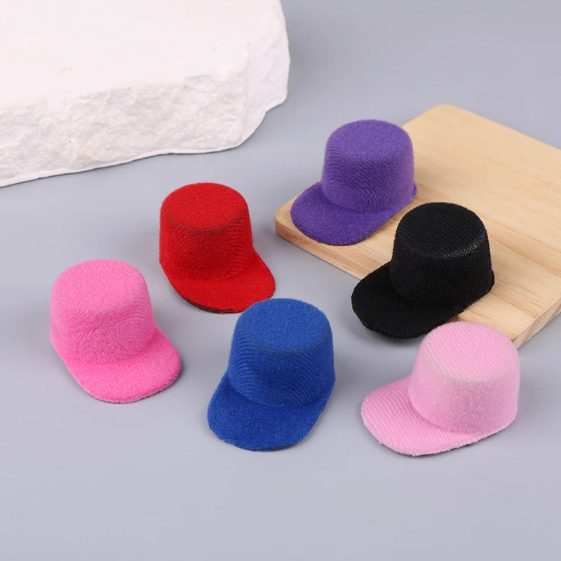 Doll House Miniature Colorful Hat Mini Dolls Hat Baseball Cap Duck Tongue Cap For Doll Dress Up Decor Accessories Toys