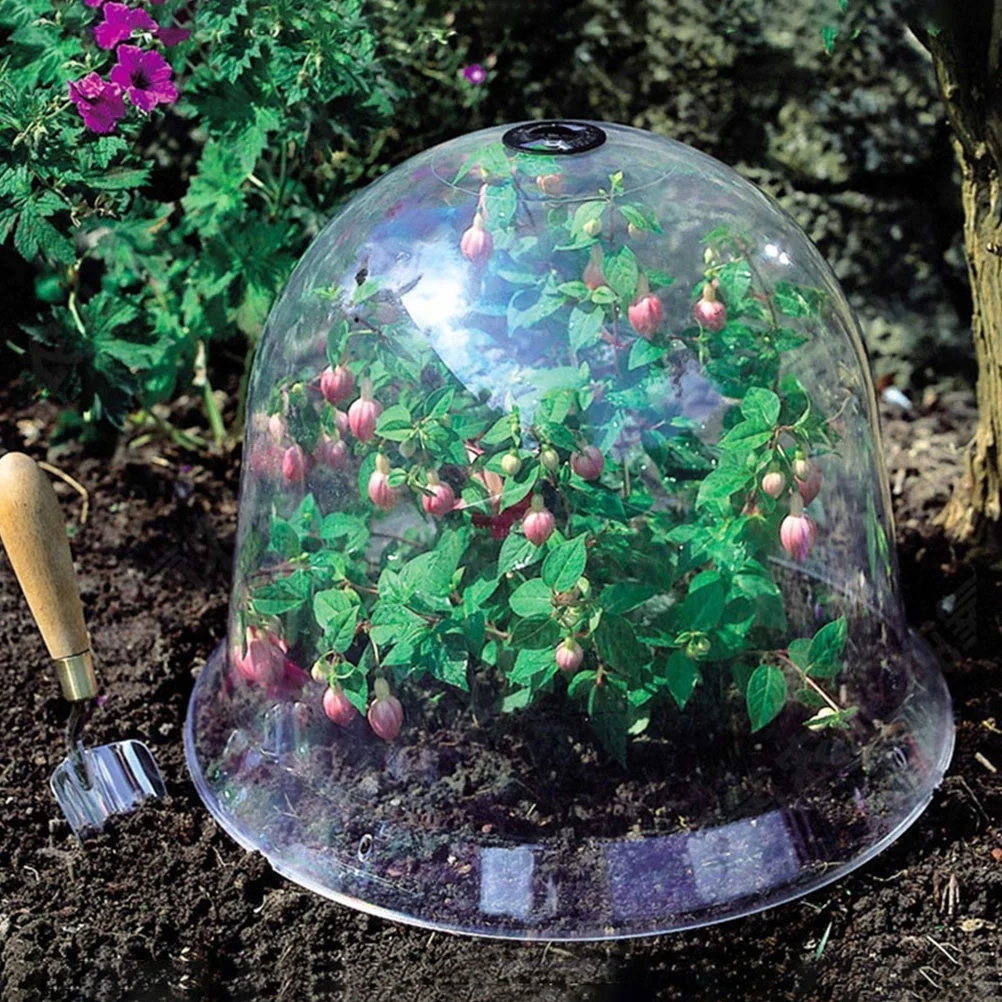 4 Pcs Plastic Breathable Planting Protective Cover Indoor Plants Cloche Dome for Frost Protection Garden Tree Guard