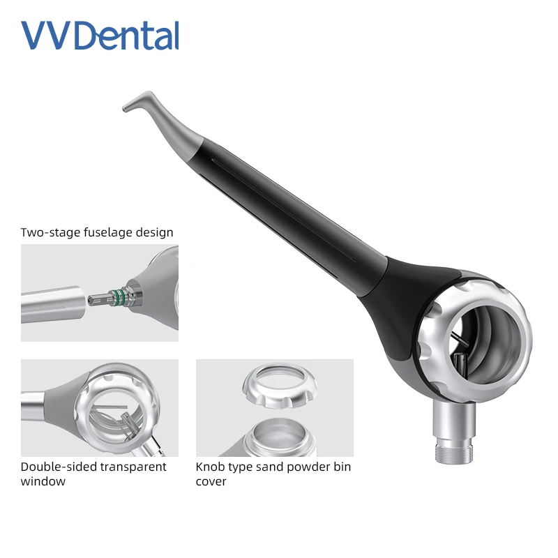 

VV Dental Air Polisher Teeth Whitening Dental Sandblaster Spray Sandblasting Gun Jet Air Flowair for Oral hygiene Care