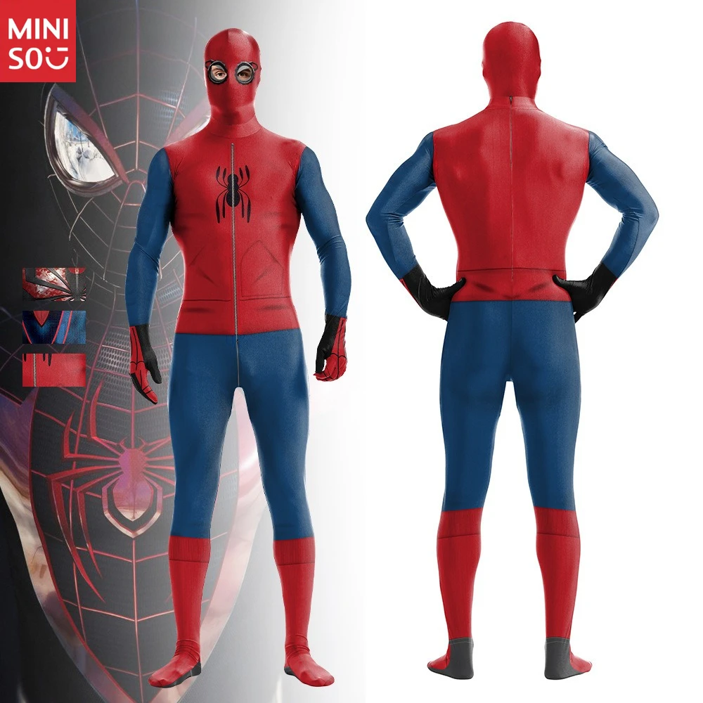 

Miniso Spider Web Hero Costume with Mask | Anime Cosplay Bodysuit, Adult Full Body Suit