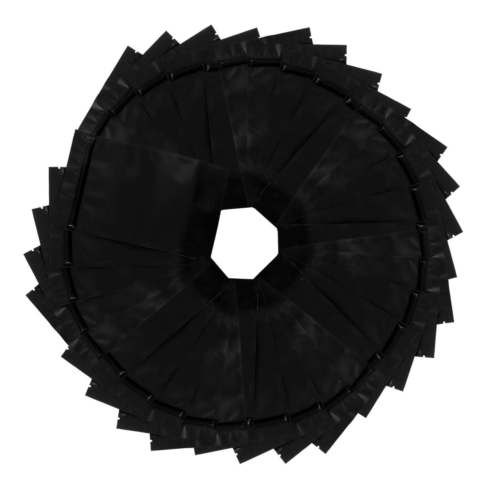 

100pcs Black Resealable Food Packaging Bags 12x20cm Safe Reusable Sealed Wrap Tea Coffee Snack Storage No Leakage