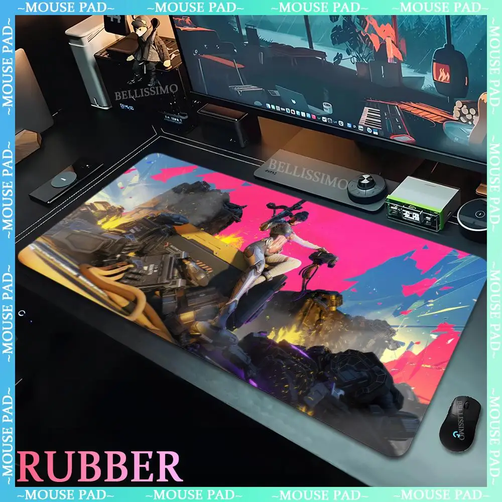 Game F_FragPunk Anime Desktop Protective Pad Rubber Anti-skid Pad Oversized Lock Edge Game Accessories E-sports XXL Keyboard Pad
