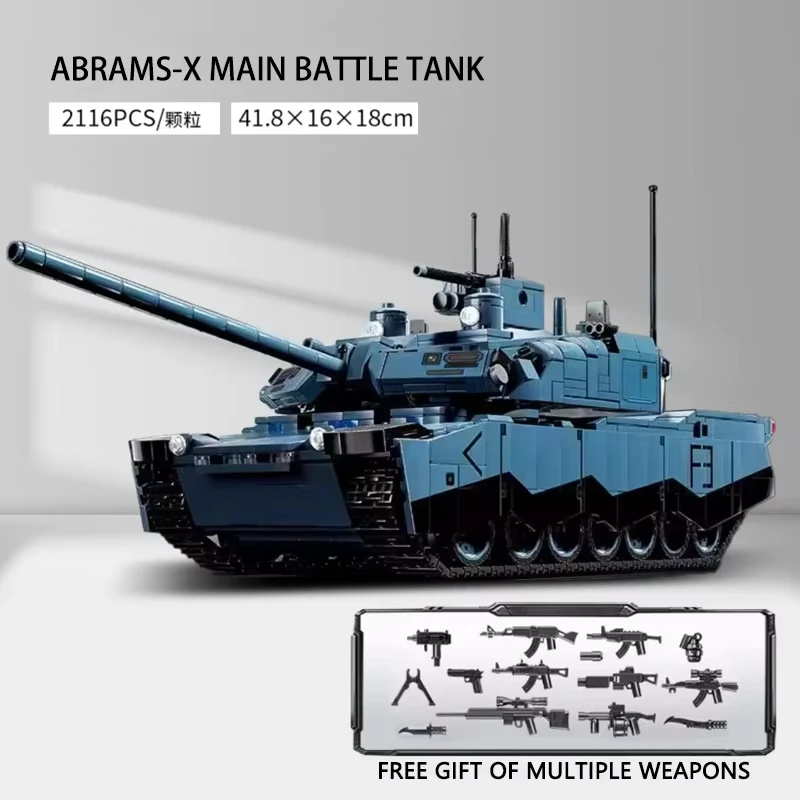 

Abrams X Main Battle Tank Building Kit, Military Model Desktop Decor for Adult Collectors, DIY Gift for Hobbyists