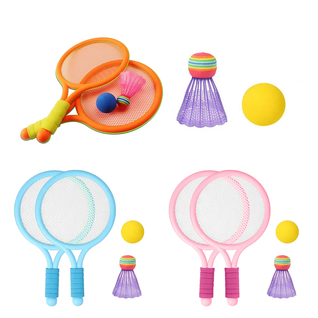 

Теннисные ракетки для бадминтона, набор мячей, пляжный сад, игры на открытом воздухе, игрушки, подарки