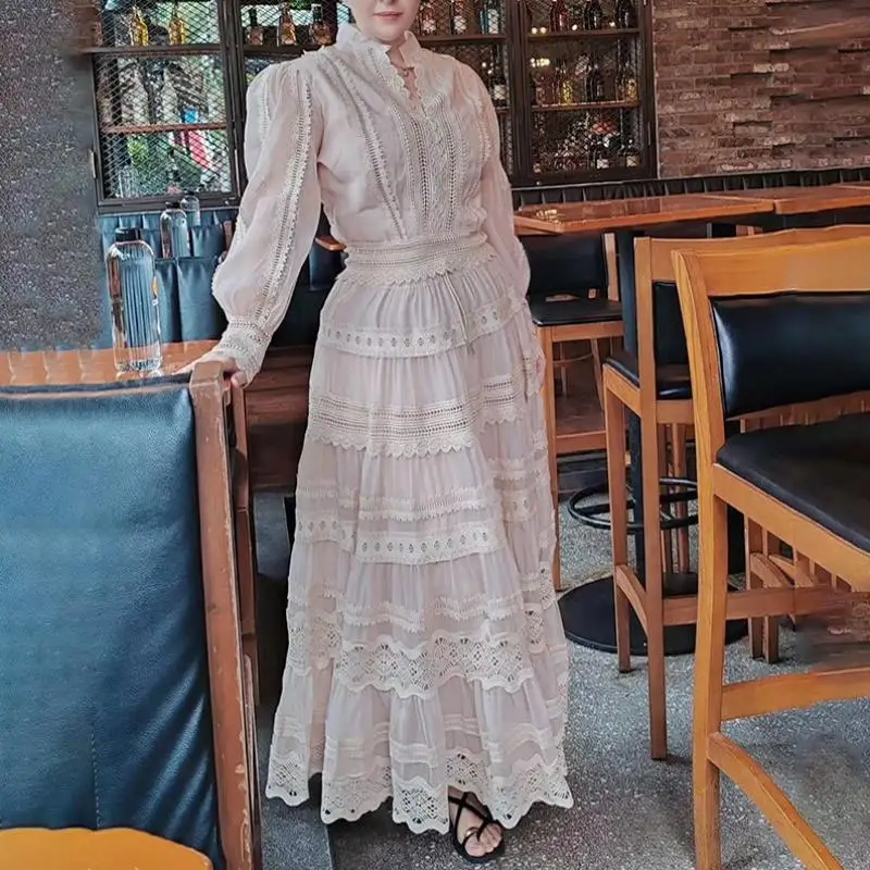 

2023 Skirt Sets for Women 2 Piece Elegant and Pretty Woman's New In Matching Dresses Set Female Boutique Lace Embroidery Outfit