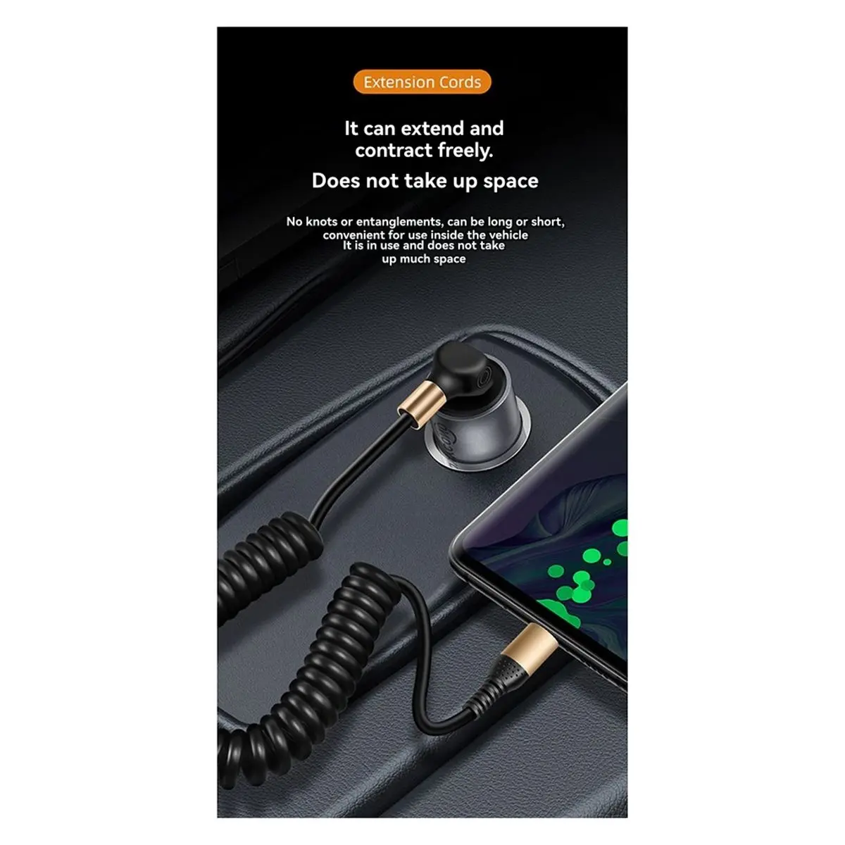 fine 90 Degree Spring USB Type C Cable 6A Fast Charging Type-C Cord for Iphone 15 16 Samsung Huawei USB C Cable