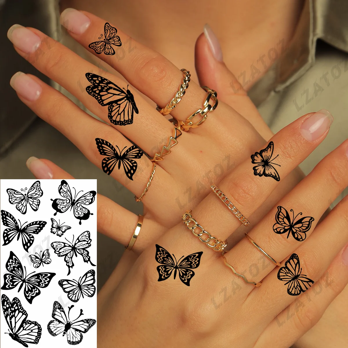 Small Infinity Elephant Temporary Tattoos For Girls Children Bow Feather Stars Fake Tattoo Stickers Finger Washable Tatoo Paste