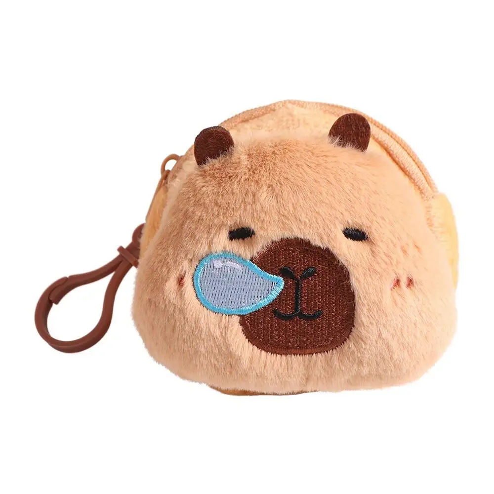 Monedero Capybara con cremallera, monedero, monedero, monedero, bolso Capybara con llavero, funda protectora colgante