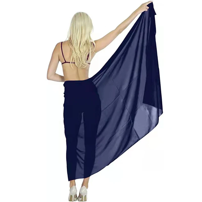 Zomer Sexy Strand Rok Vrouwen Chiffon Strand Wrap Rok Multifunctionele Gaas Sjaal Sexy Bikini Sjaal Vrouwen Buikdans Hippe Sjaal