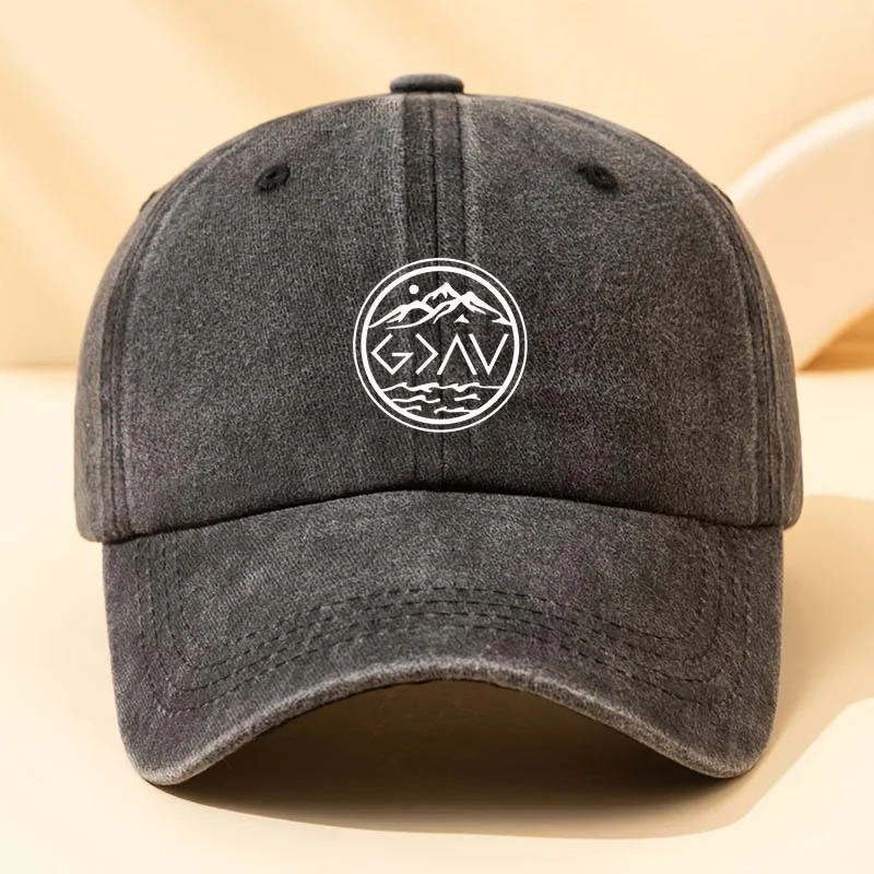 Eine modische Baseballkappe mit Buchstabendruck, vielseitige Outdoor-Casual-Entenschnabelkappe, Reisehut