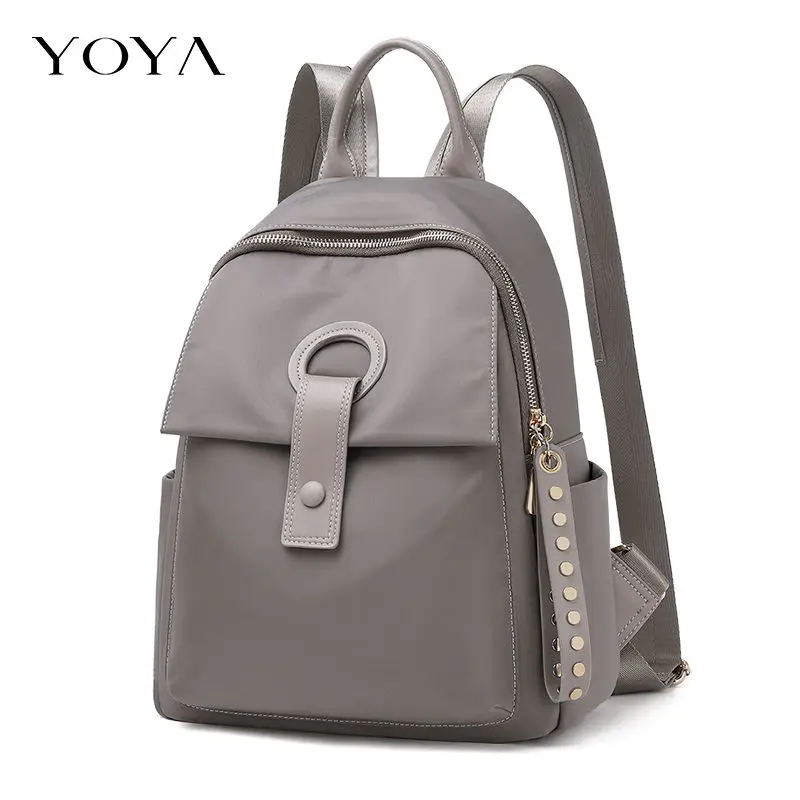 Commuting Backpack Female New Style Fashion Waterproof Oxford Cloth Shoulders Backpack Large Capacity Journey Canvas