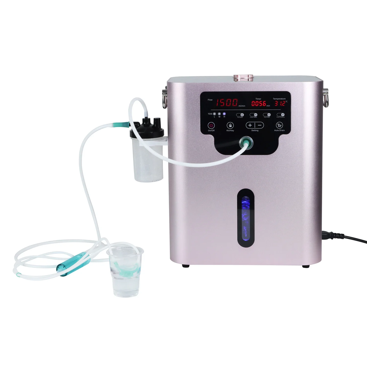 Suyzeko 1500ML Oxygen&Hydrogen Generator Device Hydrogen Inhalation Machine Low Noise 99.99% Hydrogen Water Generator Ionizer