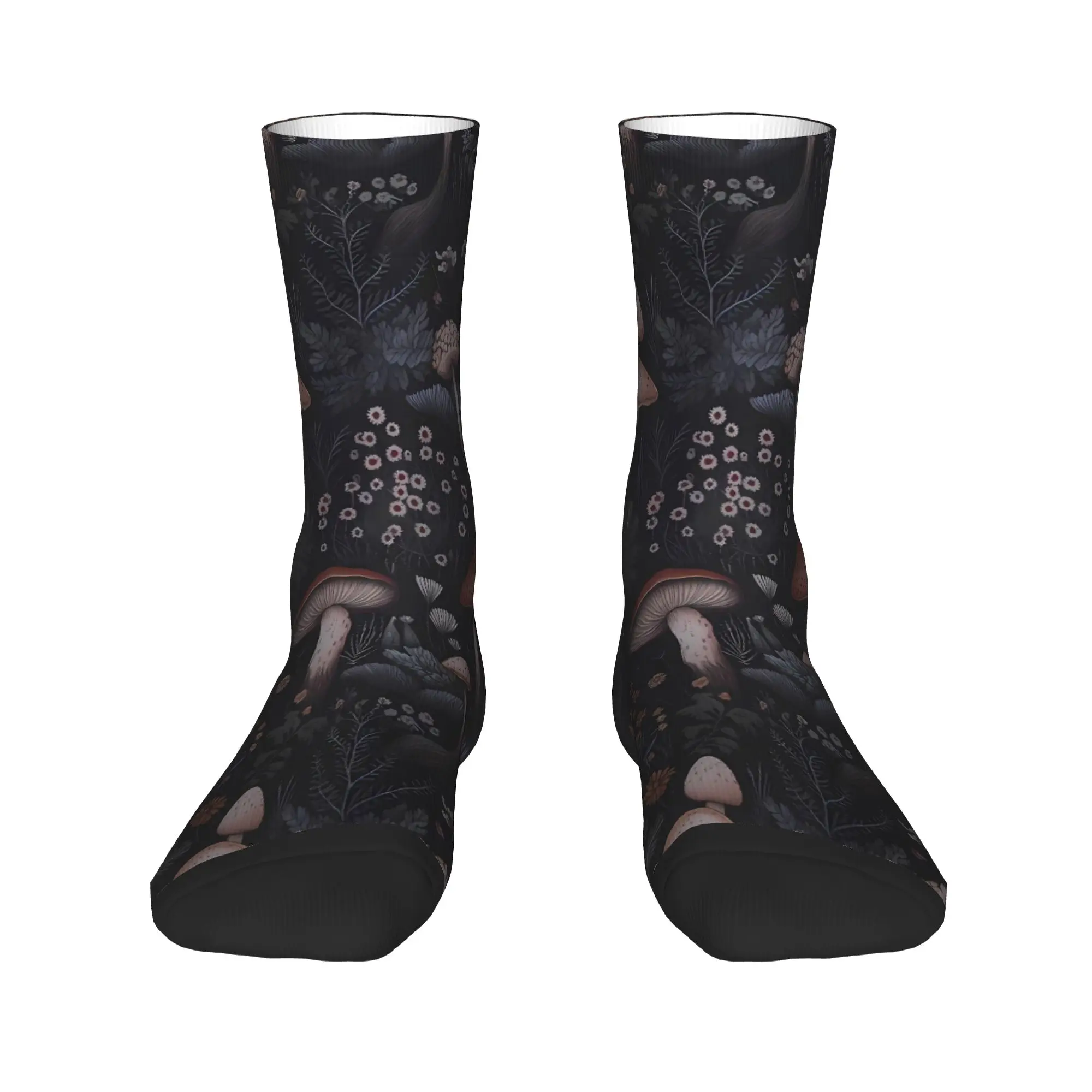 Dreamy Forest Mushroom Socks  Trendy Stockings Autumn Anti Slip Unisex Men Socks Breathable Graphic Outdoor Sports Socks