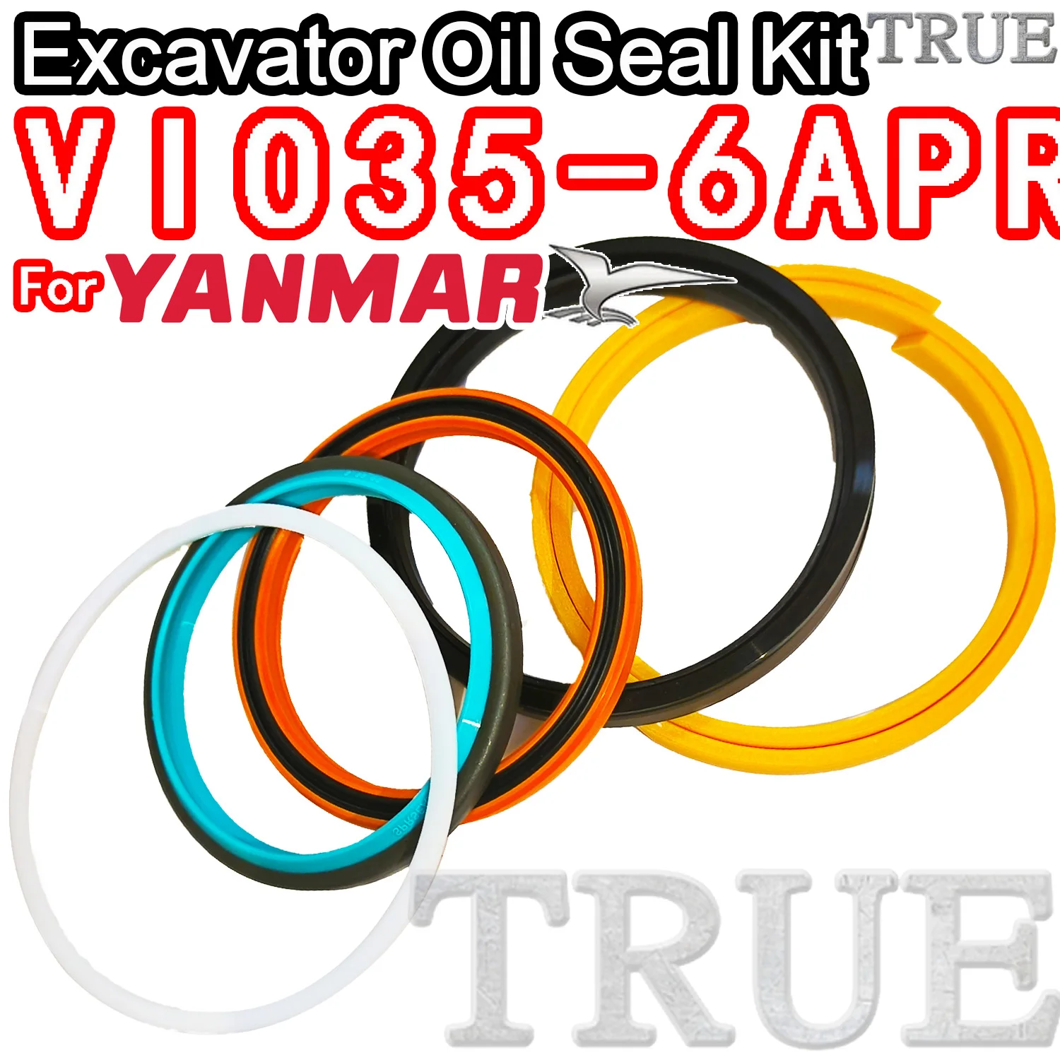 

For VIO35-6APR Yanmar Oil Seal Excavator Repair Kit VIO35 6APR Gear Center Joint Gasket Nitrile NBR Nok Washer Skf Service Track