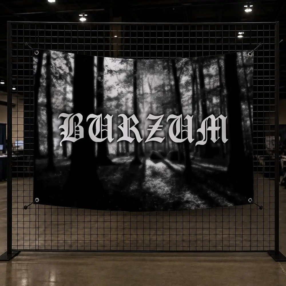 B-Burzum Heavy Metal Rock Flags Interior Wall Hanging Background Art Banner Bedroom Home Living Room Outdoor Party Decor