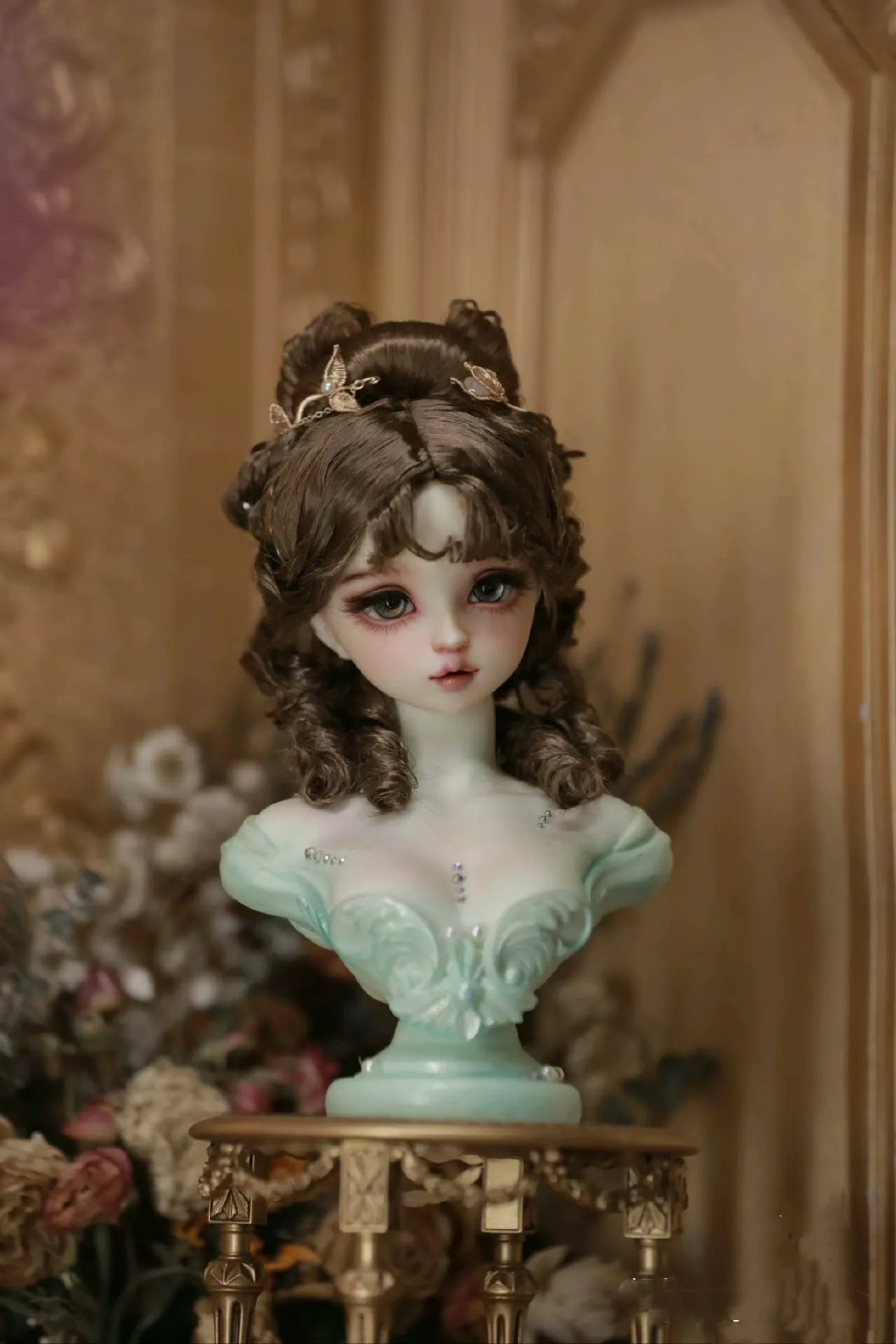 

European style bjd doll wig 1/3 gold silver white brown imitation mohair styling hair free shipping