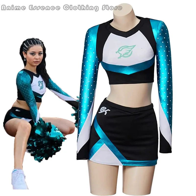 Maddy Euphoria Cheerleader Uniform Dress Maddy Perez Outfit Cosplay Costume School Girls Women Musical Sports Team Suit