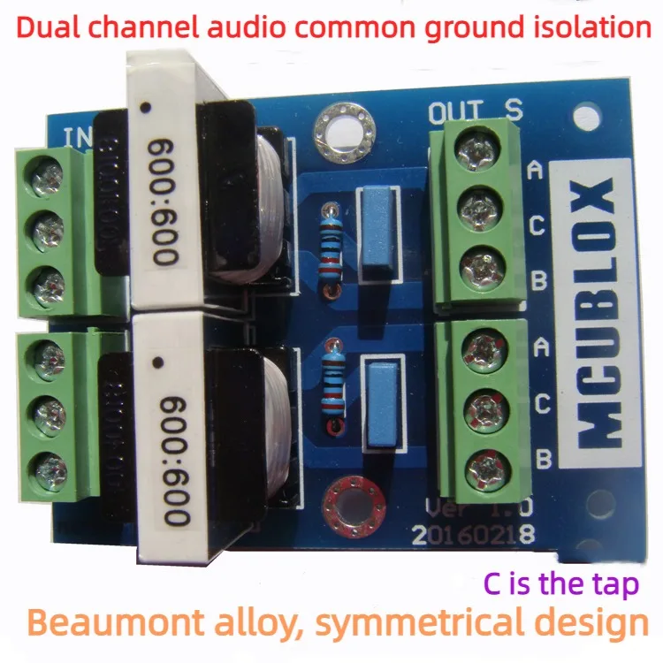 Modulo di isolamento a terra comune Audio tipo di cablaggio 600: 600 trasformatore Audio