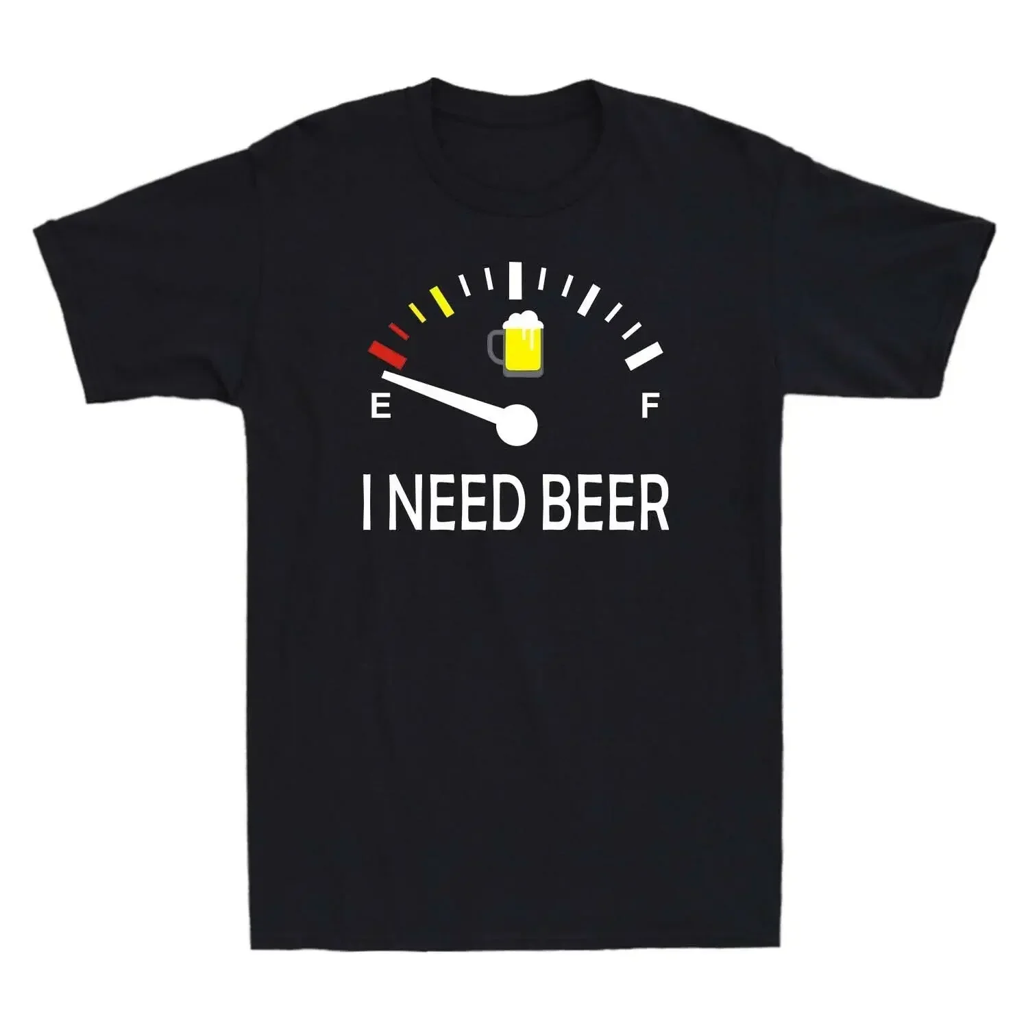 Boy Men T Shirt Funny Drinking I Need A Beer Meter Retro Tshirt Vintage Creative Design Graphic Tshirts Ropa Hombre Camisetas