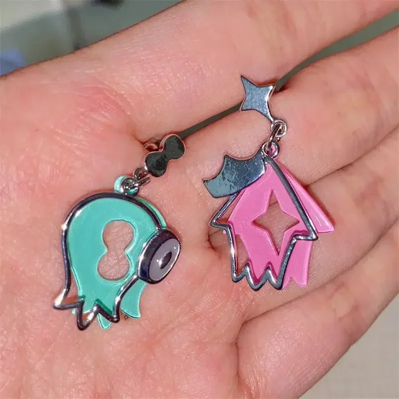 In Stock Splatoon Small Ji Iida Earrings Ear Clip Models Anime Peripheral Game Holiday Send Girlfriend Handmade