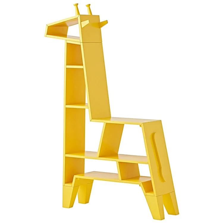 Giraffe bookshelf animal shape shelf children's room storage rack window display shelf study creative floor ornament