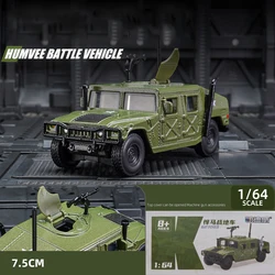 1/64 Hummer H1 Military Army Vehicle Miniature Model Zinc Alloy Toy Car Free Wheels Diecast Metal Collection Gift For Kids