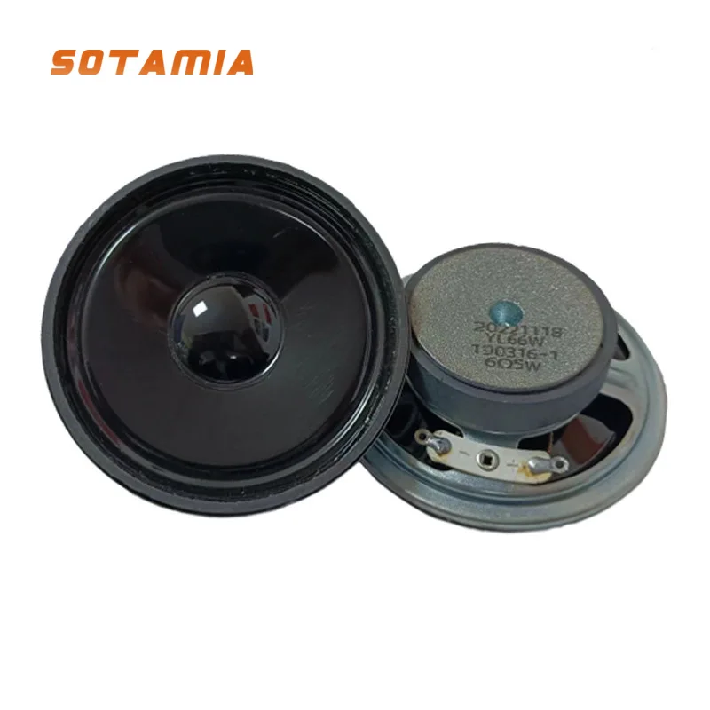 

SOTAMIA 2pcs 66mm Round 40 Magnetic Tweeter Reversing Speaker 6 Ohm 5W External Magnetic Tweeter Didi Sound Speaker