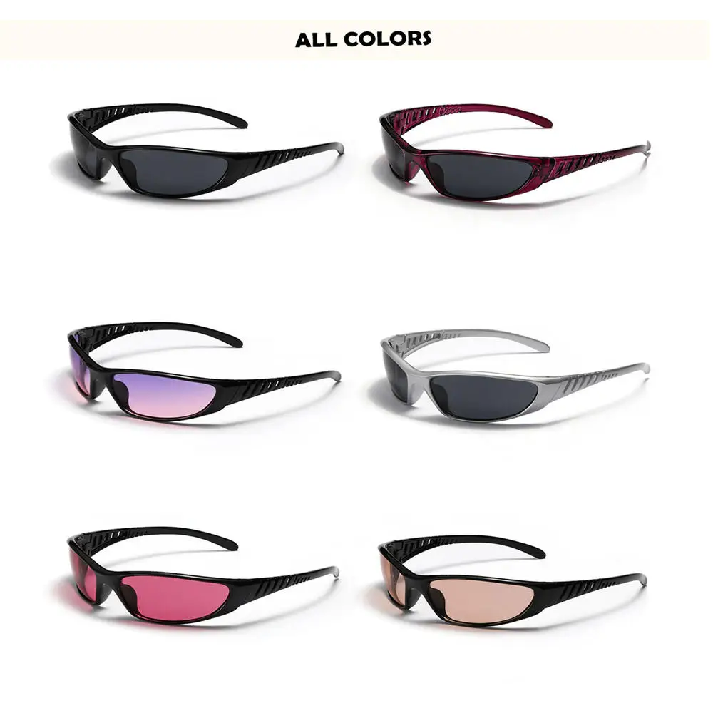 KLASSNUM 2024 New Sports Sunglasses Men Women Retro Punk Cycling Trendy Sun Glasses For Male Shades Outdoor Football Goggle Y2K