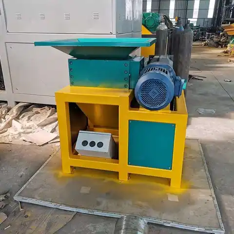 Broyeur à Double axe, broyeur de matériel de tête de livre, tissu de Film pour petits vêtements, racines d'arbres, déchets de papier, broyeur en plastique