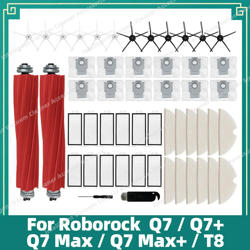 

Совместимо с роботом-пылесосом Roborock Q7 / Q7+ / Q7 Max / Q7 Max+ / T8 Крышка главной боковой щетки Фильтр ГЕПА Моп Пылевой мешок
