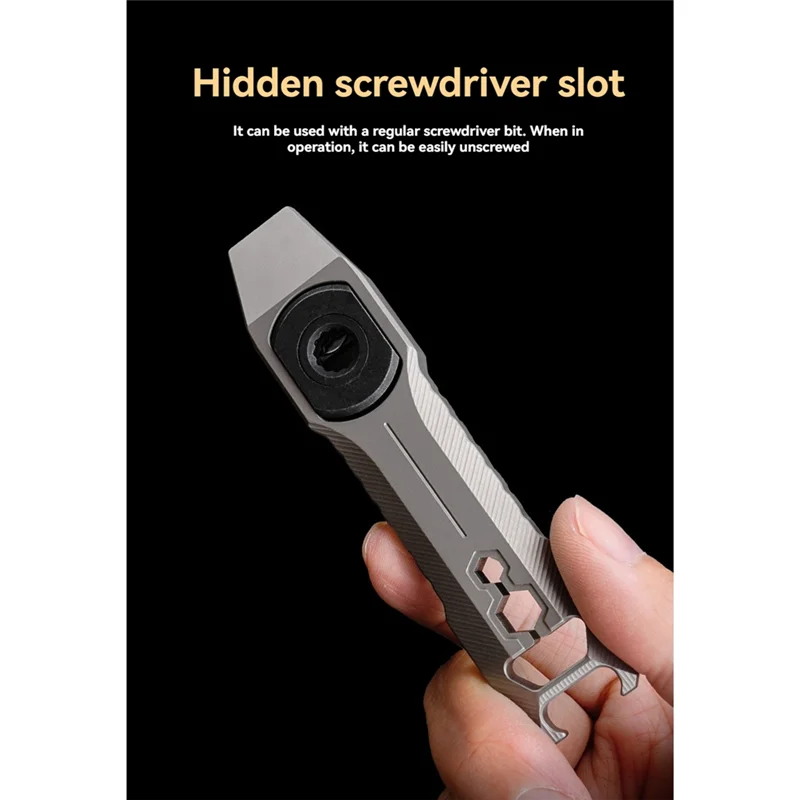 Schroevendraaier Flesopener Verstelbare sleutel Titaniumlegering Koevoet Multifunctionele koevoet Outdoor Portable-A79G