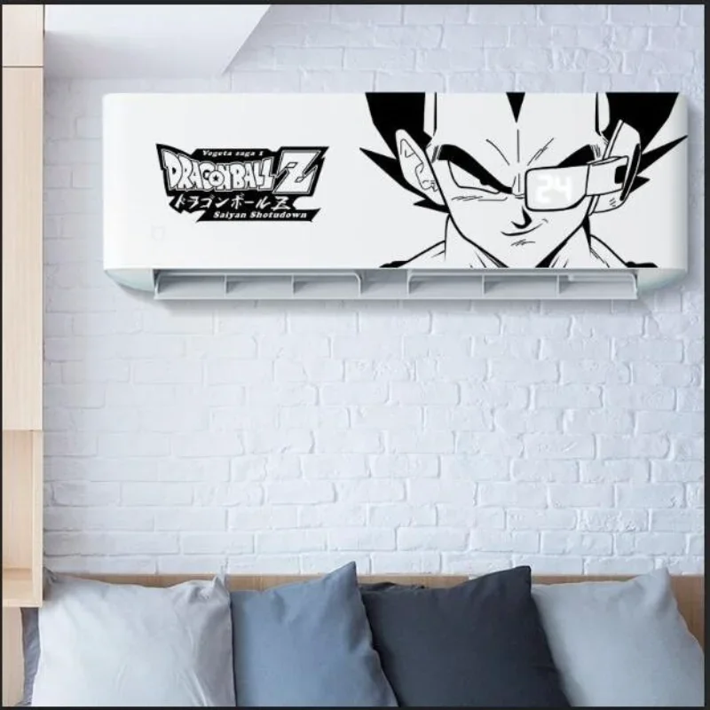 Autocollant Dragon Ball Goku pour climatiseur, stickers muraux Anime, décor créatif, décoration de chambre pour adolescents et enfants, papier peint