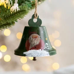 Campane di natale ciondolo in ferro ornamenti dipinti in ferro Vintage decorazione della casa decorazione dell'albero di natale Jingle in metallo artigianato fai da te