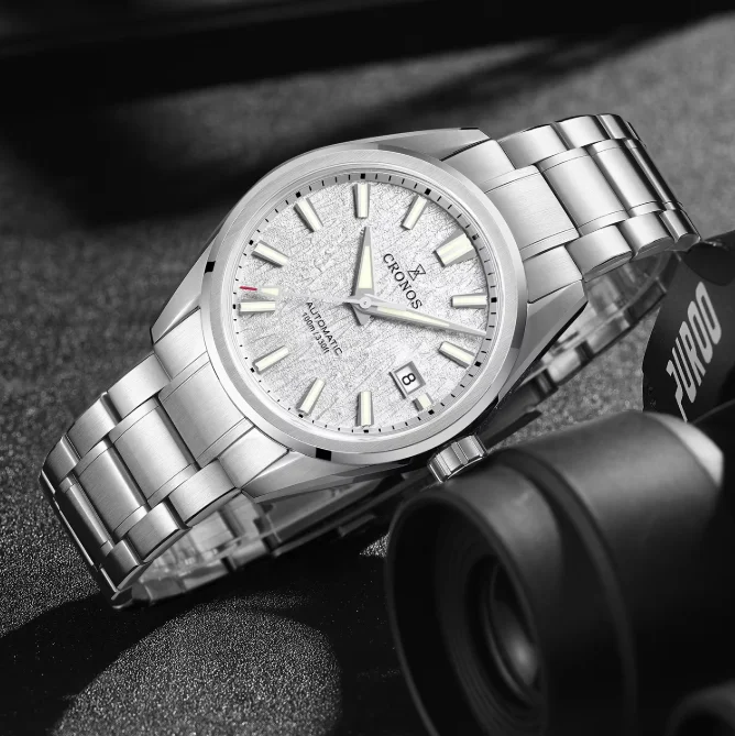 CRONOS Men Automatic Watch 39mm Mechanical Wristwatch Diver 10Bar Waterproof BGW-9 Luminous Sapphire Mirror PT5000 SW200