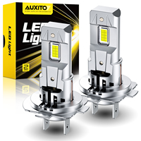 AUXITO 2Pcs 12V 30000LM H7 LED Headlight Bulb Canbus Error Free 6500K 70W High Power Best H7 LED 360 CSP Head Lamp Super Bright