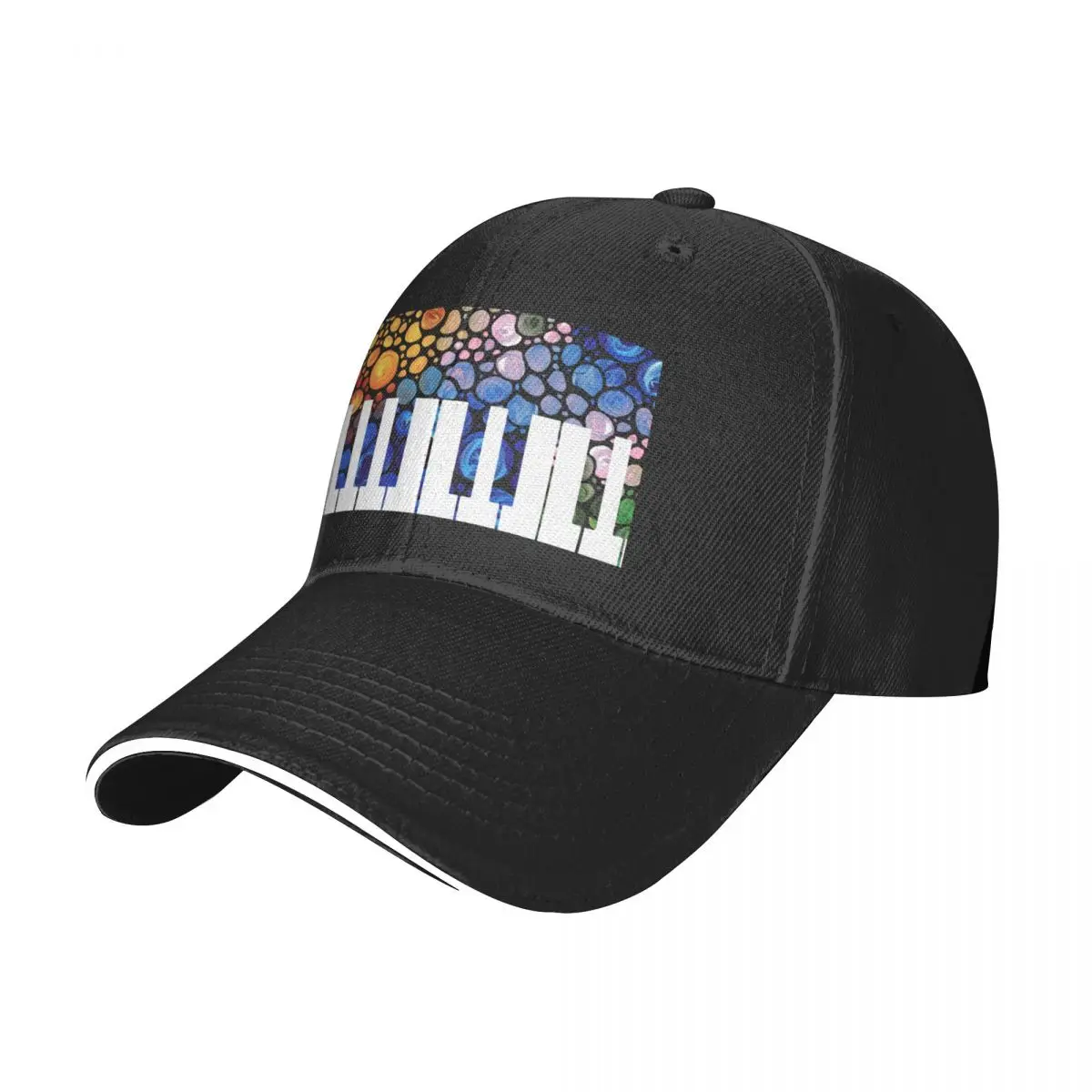 Mosaic Music Colorful Piano Art by Sharon Cummings Baseball Cap Anime Horse Hat Snap Back Hat Hats For Men Women's