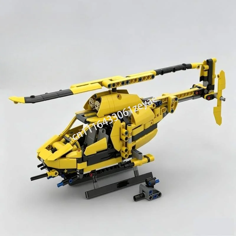 489 Parts Helicopter Aircraft Model Custom Puzzle DIY Creative Assembly Vehicle Building Blocks Educational Toy Collectible Gift