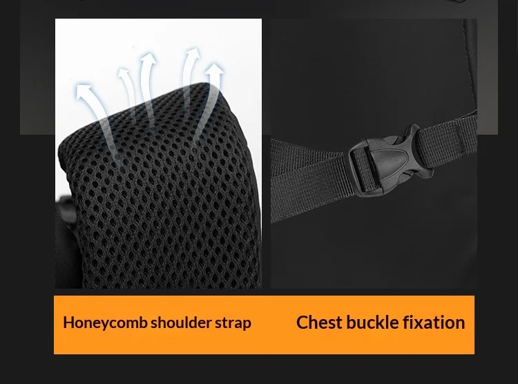 Homefish 15,6-Zoll Laptop-Reiserucksack, Handgepäck für Flugreisen mit Schuhfach und Gepäckgurt zum Wandern – Detail 6