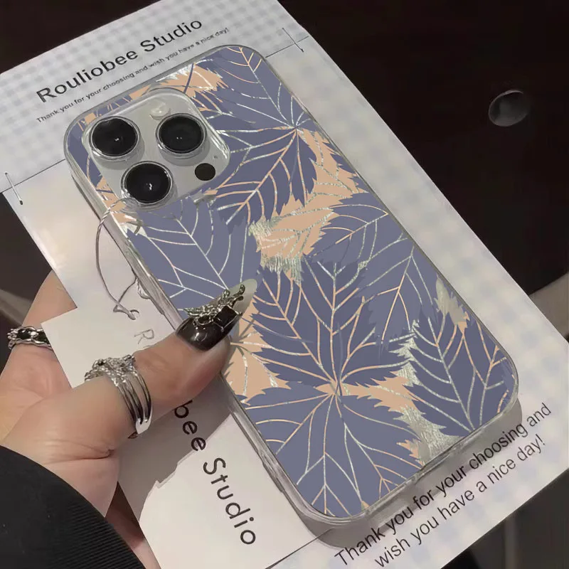 

Foliage Texture Design Sense Case For Samsung Galaxy S25 S24 S23 S22 S21 Ultra Plus FE A33 A34 A54 A26 A55 A35 A53 A56 IMD Cover