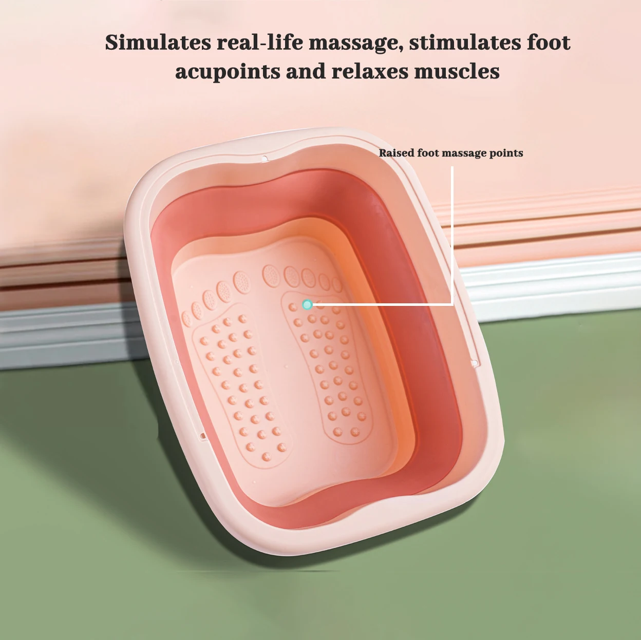 Foldable Footbath Massage Bucket, Soaking Bucket, Folding Basin, Spa Foot Bath, Household Sauna Bathtub, Pedicure Bath