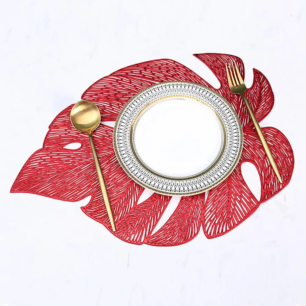 Leaves Shape Table Mat Nordic Hollowed-Out Turtles Leaf Placemat Coaster Pad Table Bowl Coaster Coffee Tableware Cup Pads