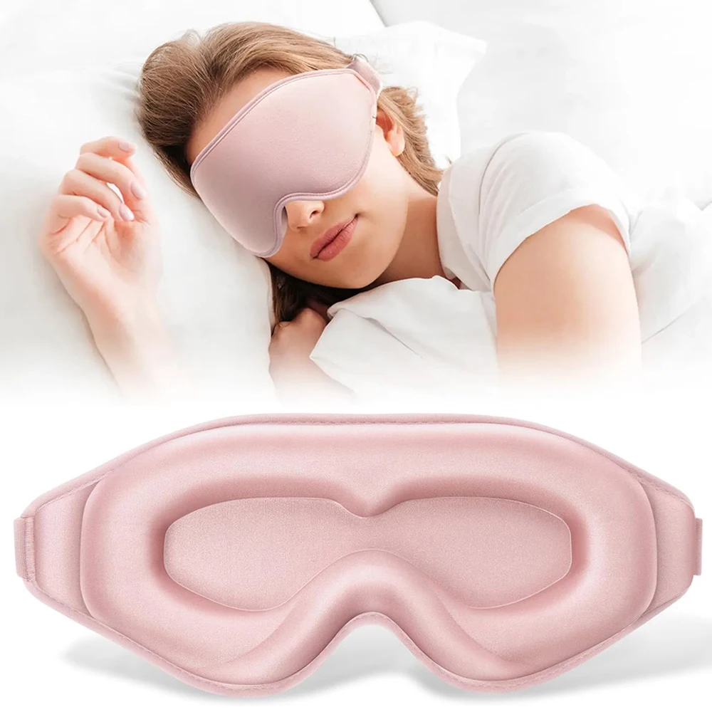 3D Mask for Sleep Eye Mask Memory Foam Soft Blindfold Eyepatch 100% Blockout Light Sleeping Cover Sleeping Aid Slaapmasker