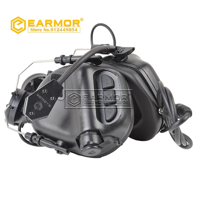 EARMOR M32H MOD4 Tactical Headset RAC Rail Adapter Set Noise Canceling Aviation Communication Softair Headphones