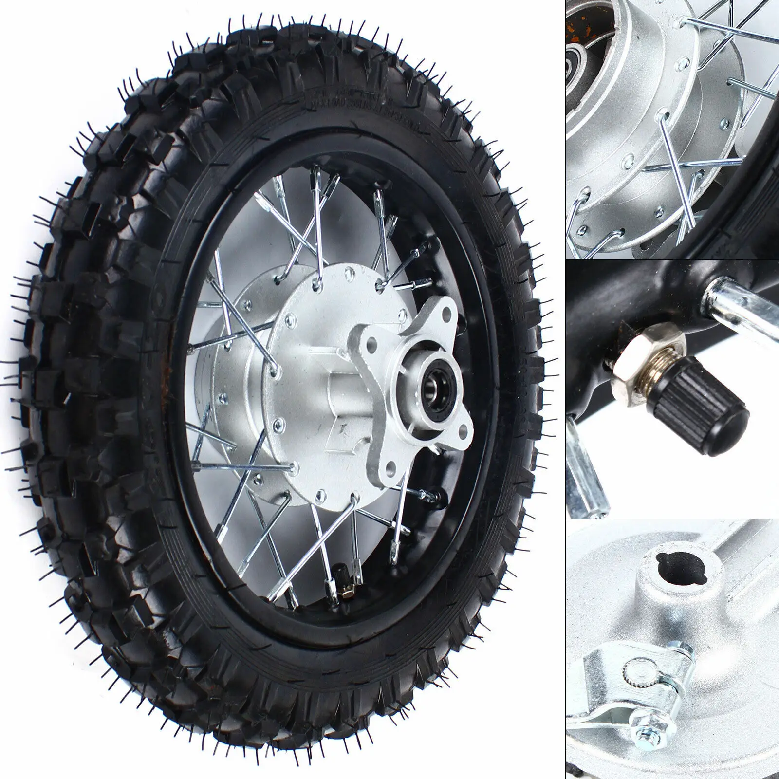 Rear Rim Wheel Tire For 50cc 70cc 110cc Coolster Dirt Pit Bike 2.50-10 Inch 